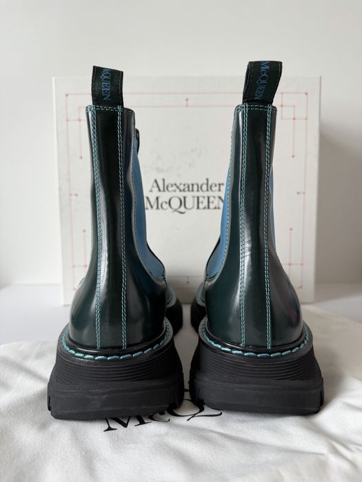 Оригінал сині зелені ботинки-челси Alexander McQueen, Італія