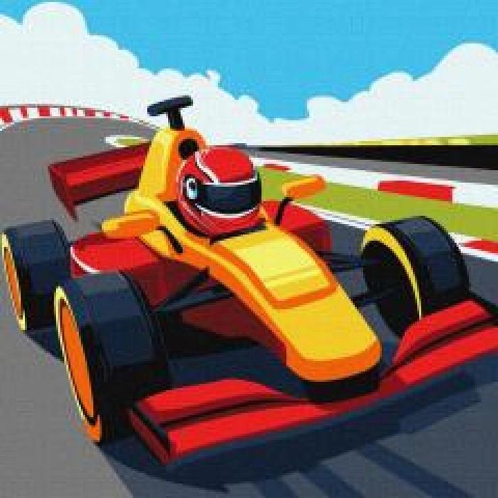 Malowania po numerach - Barwne wyścigi 30x30cm Ideyka pudełko,300x15