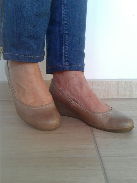 Sapato conforto senhora pele creme T37 Seaside