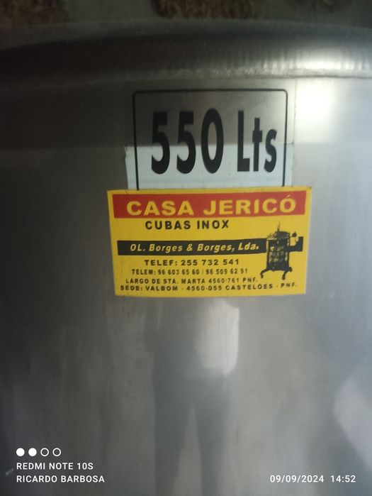 Cubas inox 550 litros