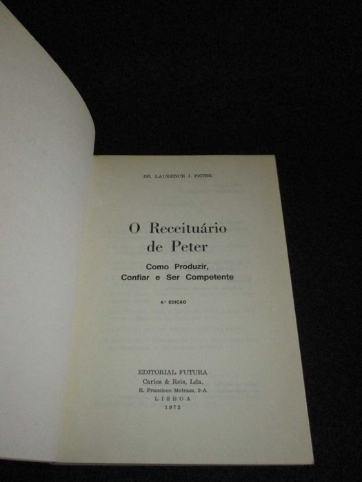 Livro Receituário de Peter Dr. Laurence J. Peter