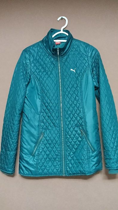 Демісезонна куртка Puma бірюзово-зелена (на 3му фото справжній колір)