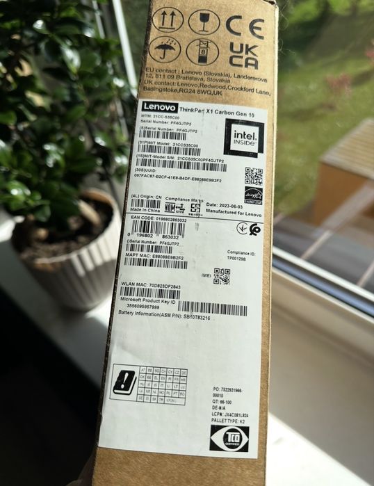 Lenovo ThinkPad X1 Carbon Gen10 i5/16GB/256GB LTE BIOS LOCK