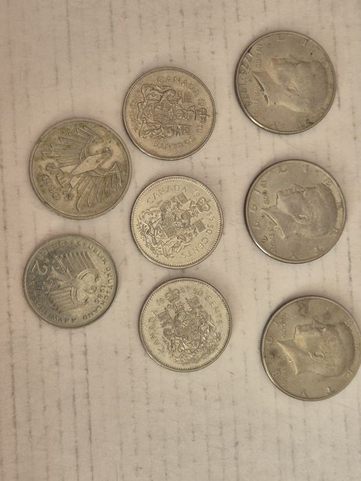 Монети Канада, США, Німеччини