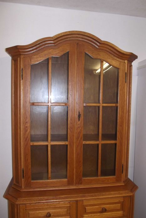 kredens dębowy rustikal witryna komoda