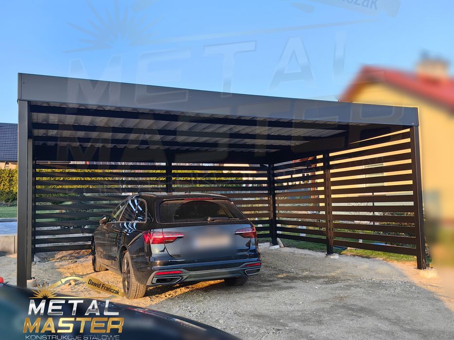 Wiata Carport PRODUCENTgaraż na auta Nowoczesny 6x6 Św-ca zadaszenia