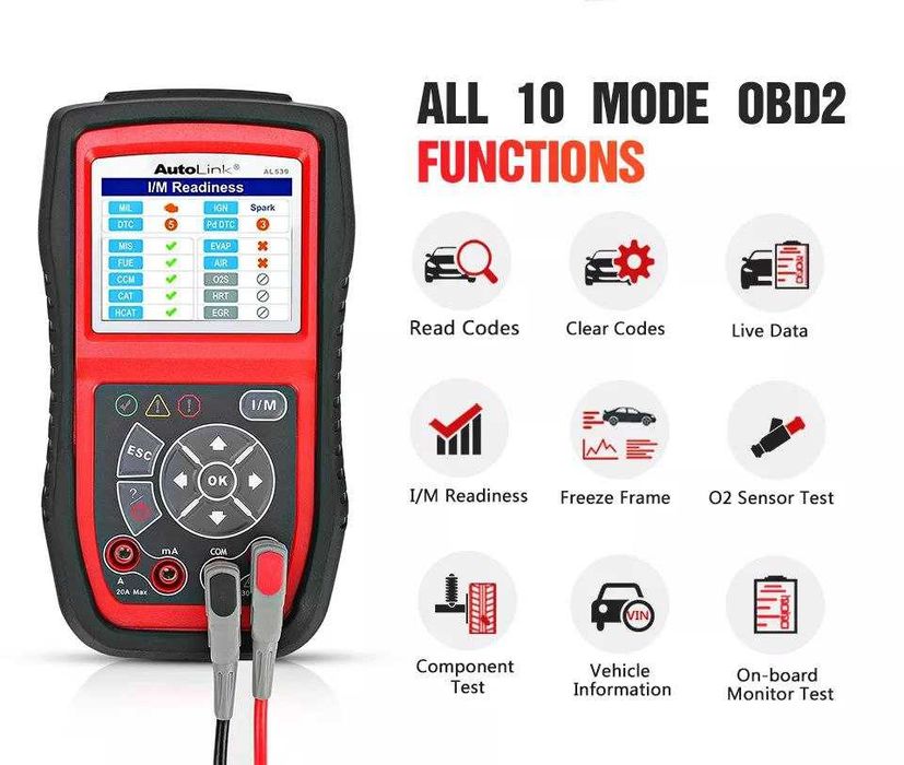 Сканер Autel AutoLink AL539 OBDII CAN