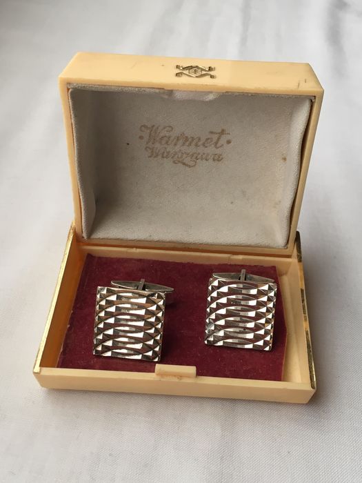Spinki Warmet srebro „3” etui