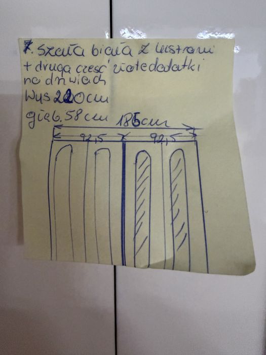 Szafa garederoba duża lustra piękna