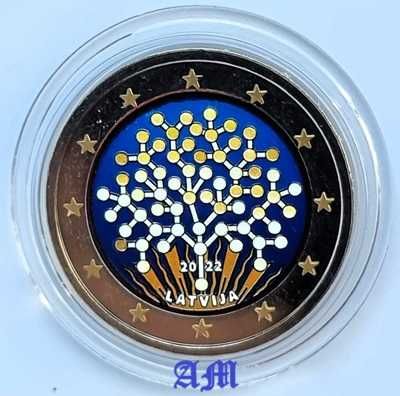 Moedas Euro coloridas de  2€