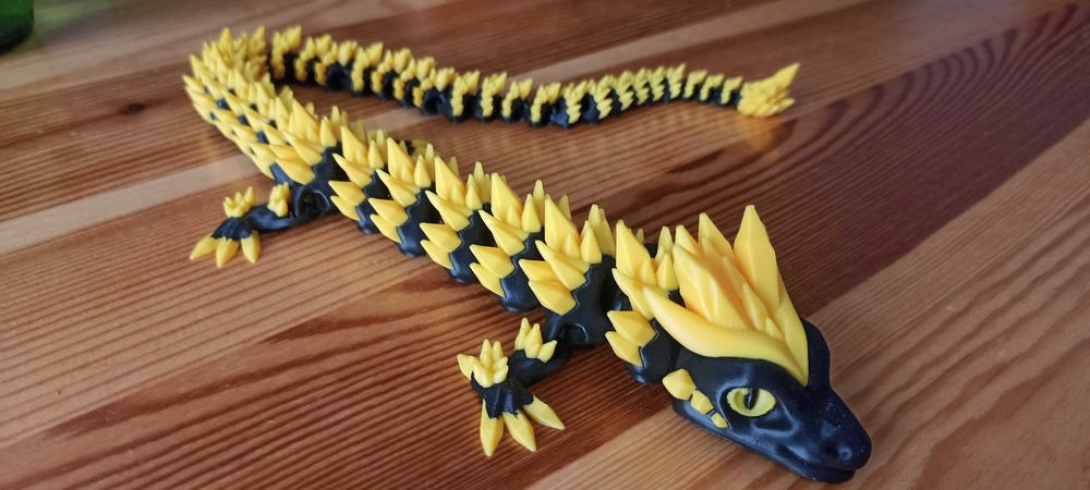 Diamentowy smok, druk 3D