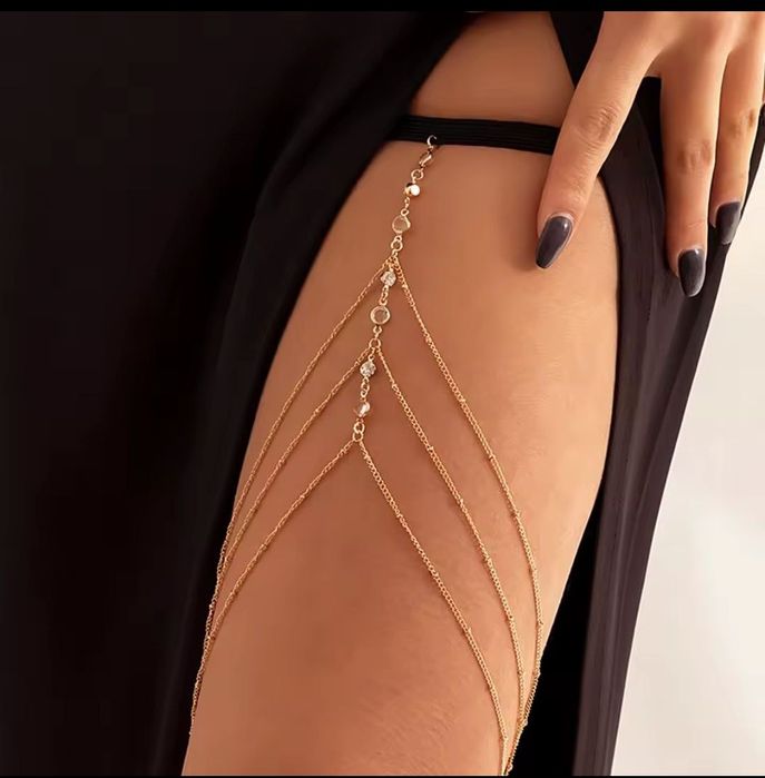 Тройная цепочка на ногу