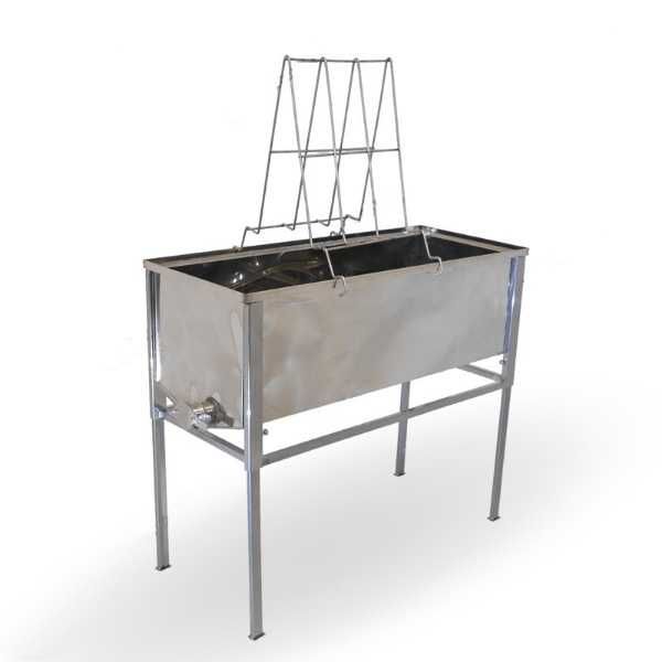 Stół do odsklepiania ramek 1,2m z sitem i pokrywą Dadant, Wielkopolski