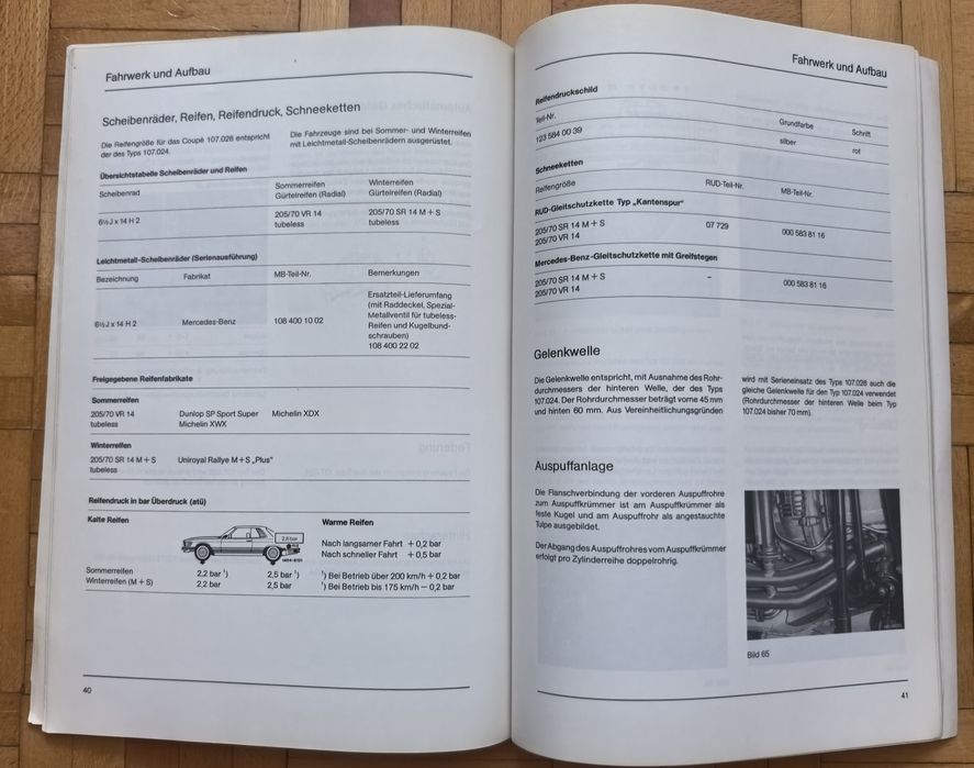 Instrukcja serwisowa Mercedes 450 SLC 5.0 W107