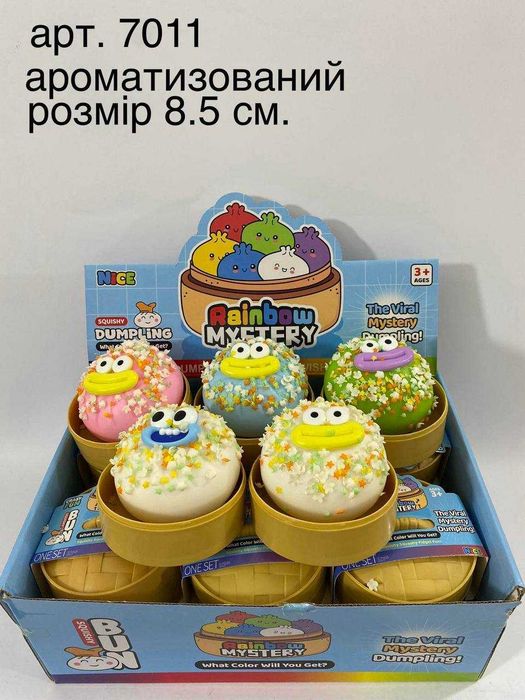 ОПТ/дроп/роздріб. Пельмені Dumplings “Конфетті” ароматизовані 8,5 см, сквіш,тренд 2026,тікток,сюрприз для дітей,іграшка,булочка,sguishy,антистрес