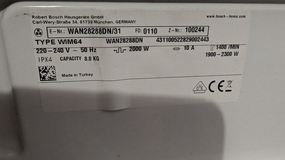 Пральна машина Bosch