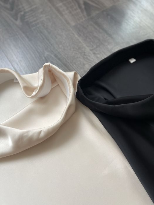 Атласна спідниця міді