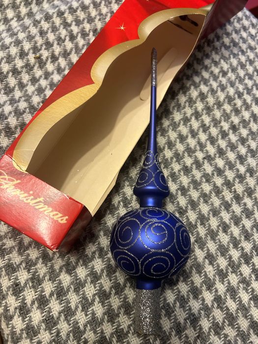 Скляна ялинкова верхівка іграшка для ялинки
27,5 см