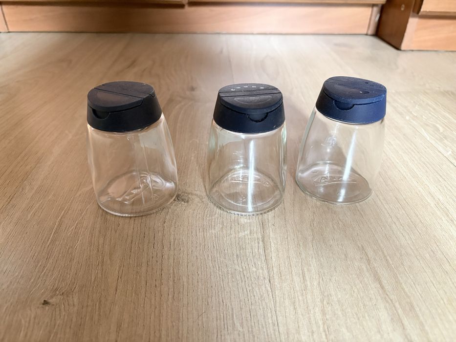 Szklane pojemniki na przyprawy Ikea 3 sztuk