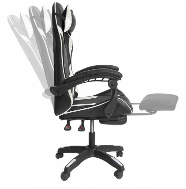 Fotel gamingowy STRIKER ONE obrotowy z podnóżkiem i regulacją