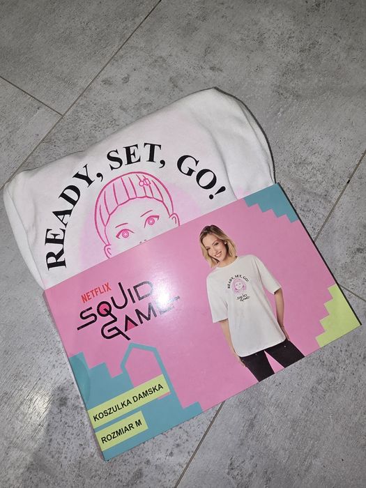 Squid game t-shirt koszulka damska biała M 38