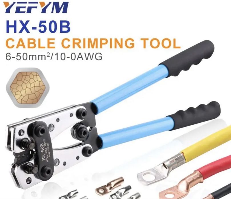 Alicate de Crimpagem Profissional HX-50B (6-50mm²)