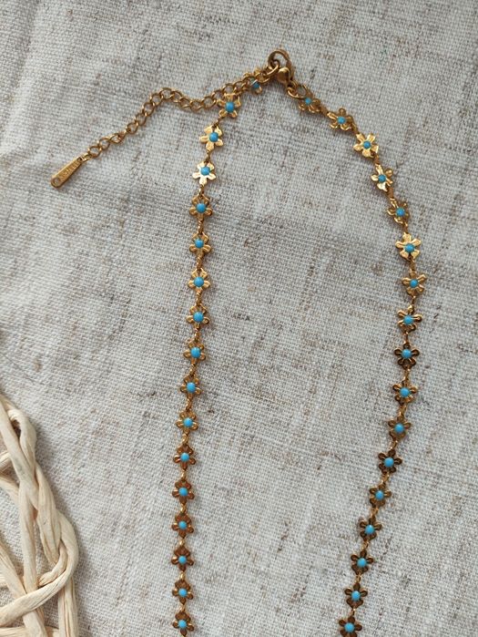 Naszyjnik stal nierdzewna kwiaty