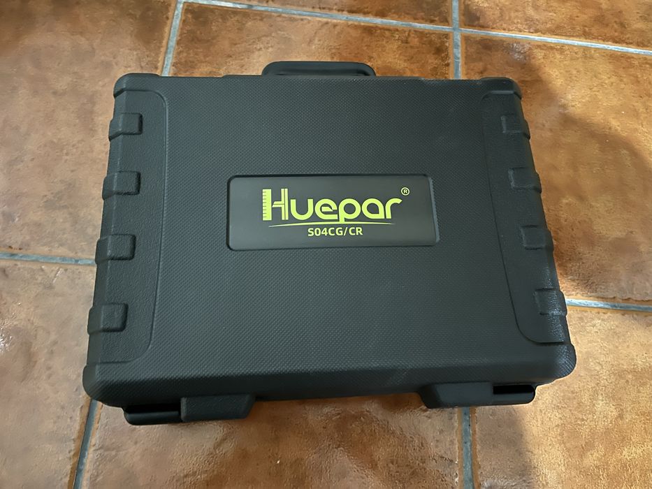 Laser 360° Huepar S04CG verde 2 linhas horizontais 2 linhas verticais