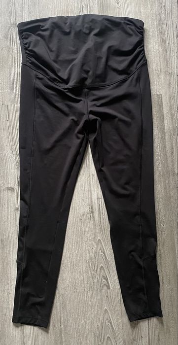 Czarne sportowe legginsy getry crivit Lidl 44/46 z wysokim panelem