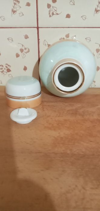 Чайница фарфор Дулево СССР перламутр люстр