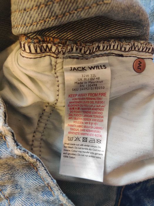 spodnie męskie jeans Jack Wills UNISEKS