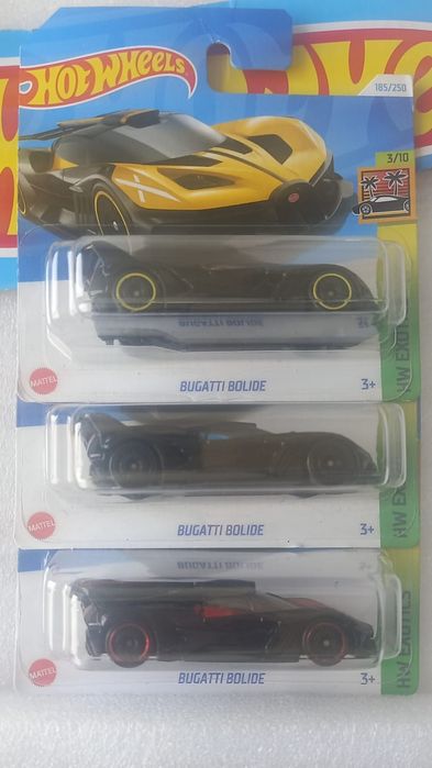 Conjunto 3 bugatti bolide hot wheels