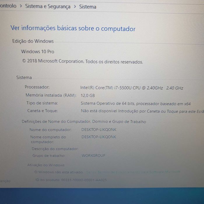 Lenovo Z51-70 processador i7-5500u disco 500gb, memória 12gb