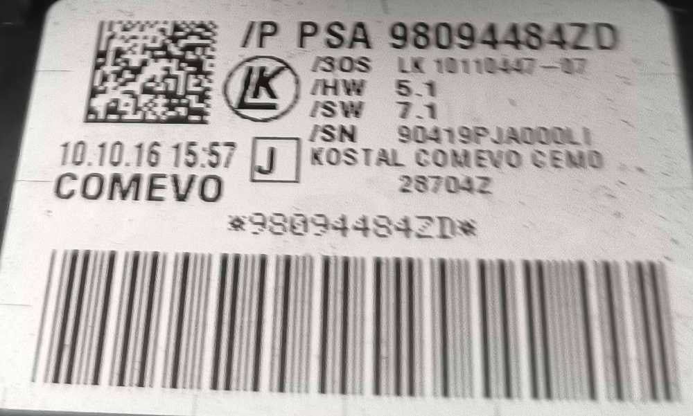 Conjunto / Manetes de Luzes e Limpa Vidros 98094484ZD - CITROËN C5 III