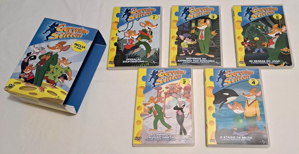 Coleção 5 DVDs Gerónimo Stilton em Português