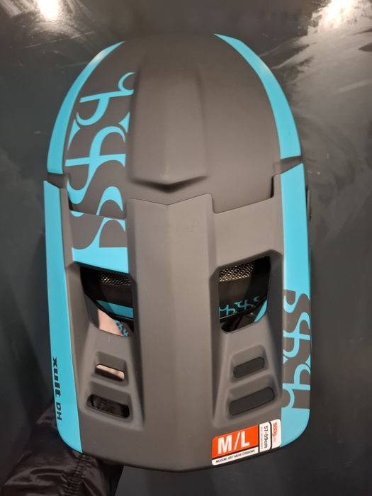 Kask rowerowy downhill full face Ixs XULT DH 57-59 cm M L lekki lagoon