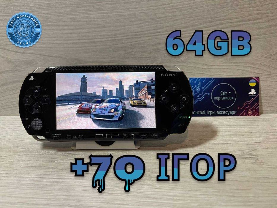 Sony PSP Black 64GB+70 Ігор встановлено PlayStation Portable