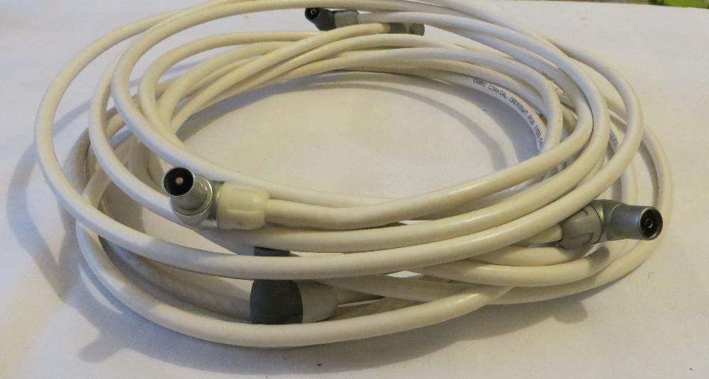 Cabos Coaxial TV com bananas M /F Lote de 3 - Novos