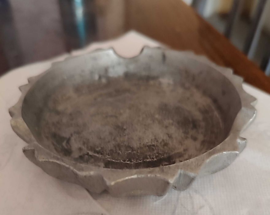 Антикварна тарілка попільничка мідна