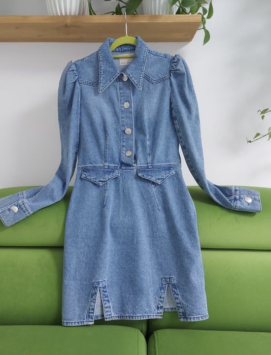 Asos M jeansowa sukienka tuba piękna nowa niebieska bawełna codzień