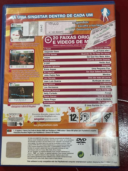 Singstar Latino- PS2