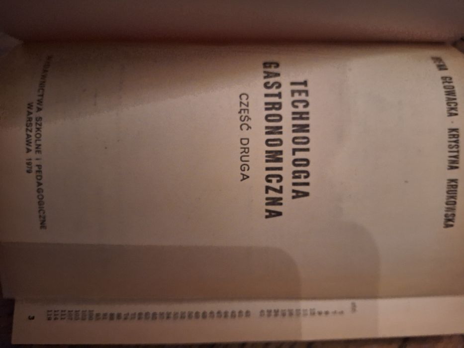 Hebda/Głowacka – Technologia gastronomiczna cz.1 i 2 WSiP 1979/1982