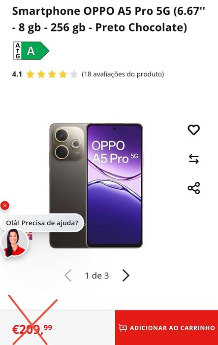 Smartphone OPPO A5 Pro 5G NOVO SELADO