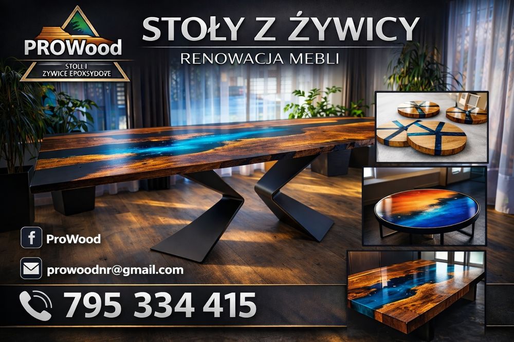 Stoły stoliki kawowe żywica epoksydowa