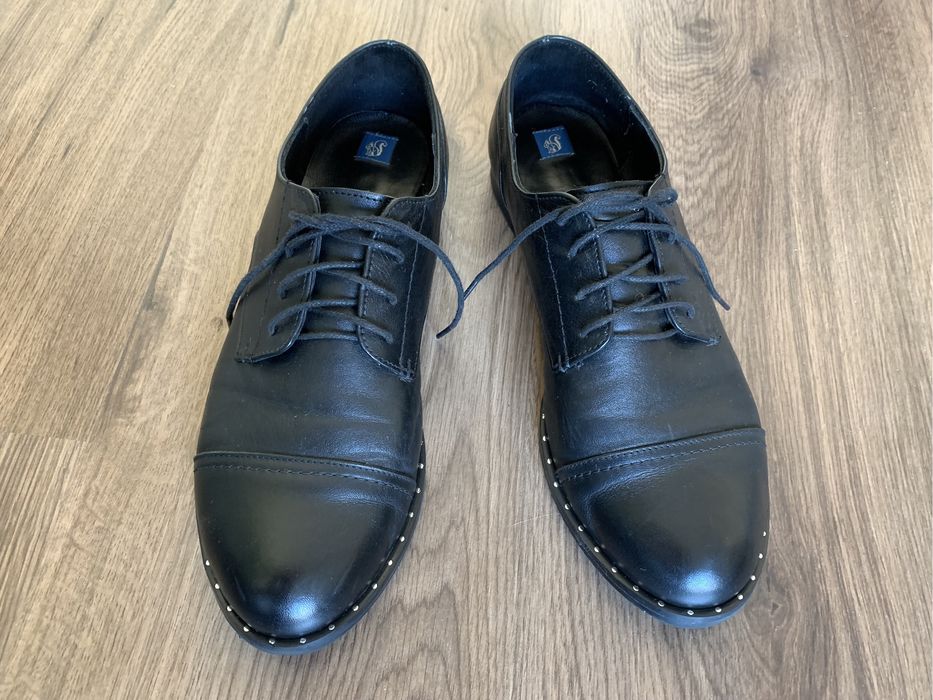 Кожаные туфли, лоферы, полуботинки р.40