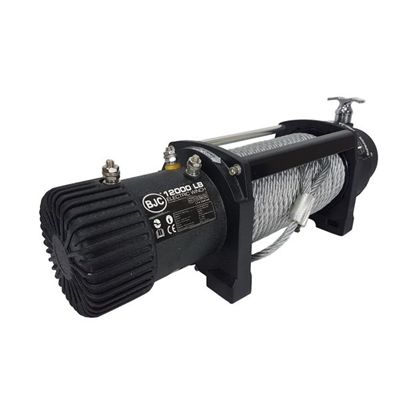 Wyciągarka 12V 12000lbs 5440kg lina stal 9.1mm 28m