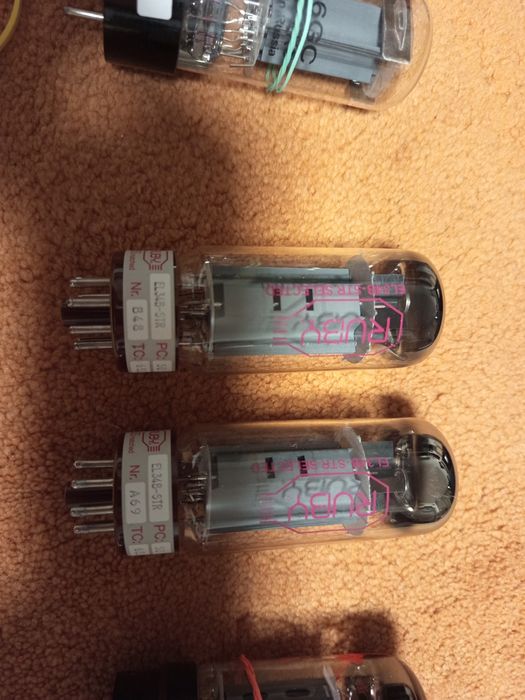 EL84 6BQ5 Baldwin Black Plate by Sylvania 6 unidades (emparelhadas) NO