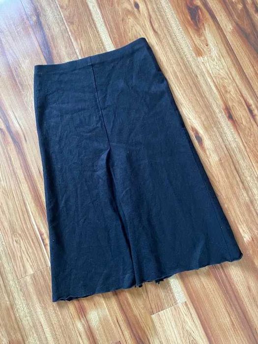 Marc cain s m 36 38 spodnica z rozcieciami midi material welna angora