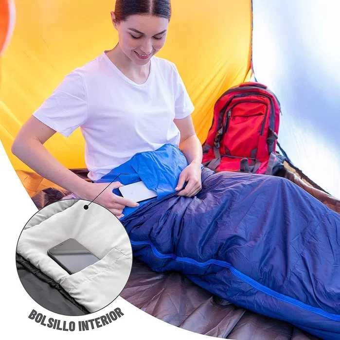NOVO- Saco de dormir, impermeável para caminhadas, acampamentos