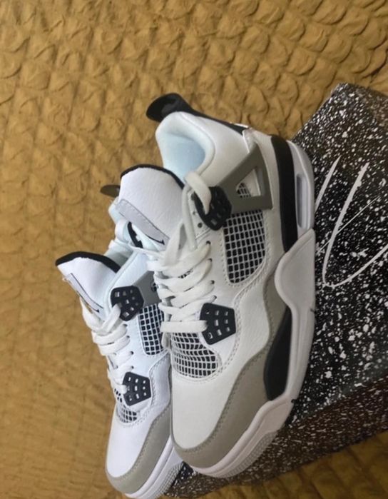 Air jordan 4 retro czarno biale  sneakers nowe oryginalne buty damskie !